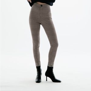 NWT Zara checkered Hi-Rise legging